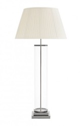 Casa Padrino Luxus Tischleuchte Nickel, massive Ausführung, Durchmesser 21 x 59 x H 121 cm