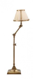 Casa Padrino Luxus Tischleuchte im Antik Messing Design, Durchmesser 18 cm, Höhe 50-70 cm