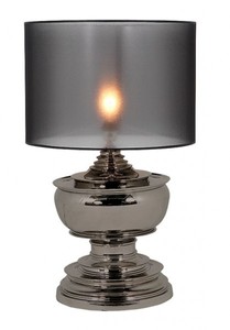 Casa Padrino Luxus Tischleuchte Schwarz Nickel, Durchmesser 35 x 50 x H 80 cm