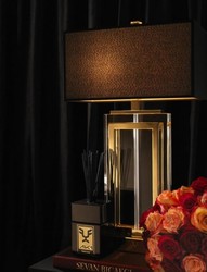 Casa Padrino Lampada da Tavolo di Lusso Oro, Cristallo e Ferro, Diametro 25 x 38 x H 67,5 cm - Elegante Illuminazione Hotel