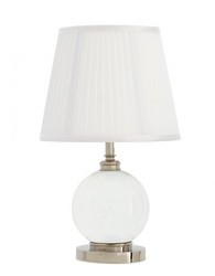 Casa Padrino Luxus Tischleuchte Nickel, Kristallglas und Eisen, Durchmesser 11 x 25 x H 42 cm