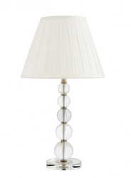 Casa Padrino Lampada da tavolo di lusso Nichel - Lampada da hotel in cristallo, Diametro 16 cm, Altezza 69 cm