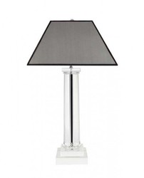 Casa Padrino Lámpara de Mesa de Lujo - Níquel y Cristal, H 85 cm