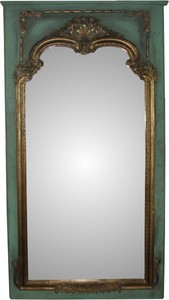 Casa Padrino Specchio da Parete Barocco in Verde Petrolio e Oro, Stile Antico, L 105 cm x A 192 cm Casa Padrino Specchio da Parete Barocco in Verde Petrolio e Oro, Stile Antico, L 105 cm x A 192 cm