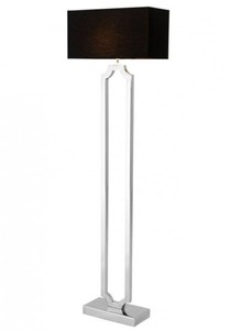 Casa Padrino Luxury Floor Lamp Nickel - Elegant Standing Light made of Stainless Steel, Diameter 19 x 50 x H 169 cm