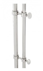 Casa Padrino Lámpara de pie de lujo Níquel diseño moderno, Altura 161-187 cm, Diámetro 23 cm, Pantalla blanca