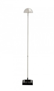 Casa Padrino Luxury Floor Lamp Nickel - Elegant Designer Standing Light in Nickel and Black, 131 cm Height