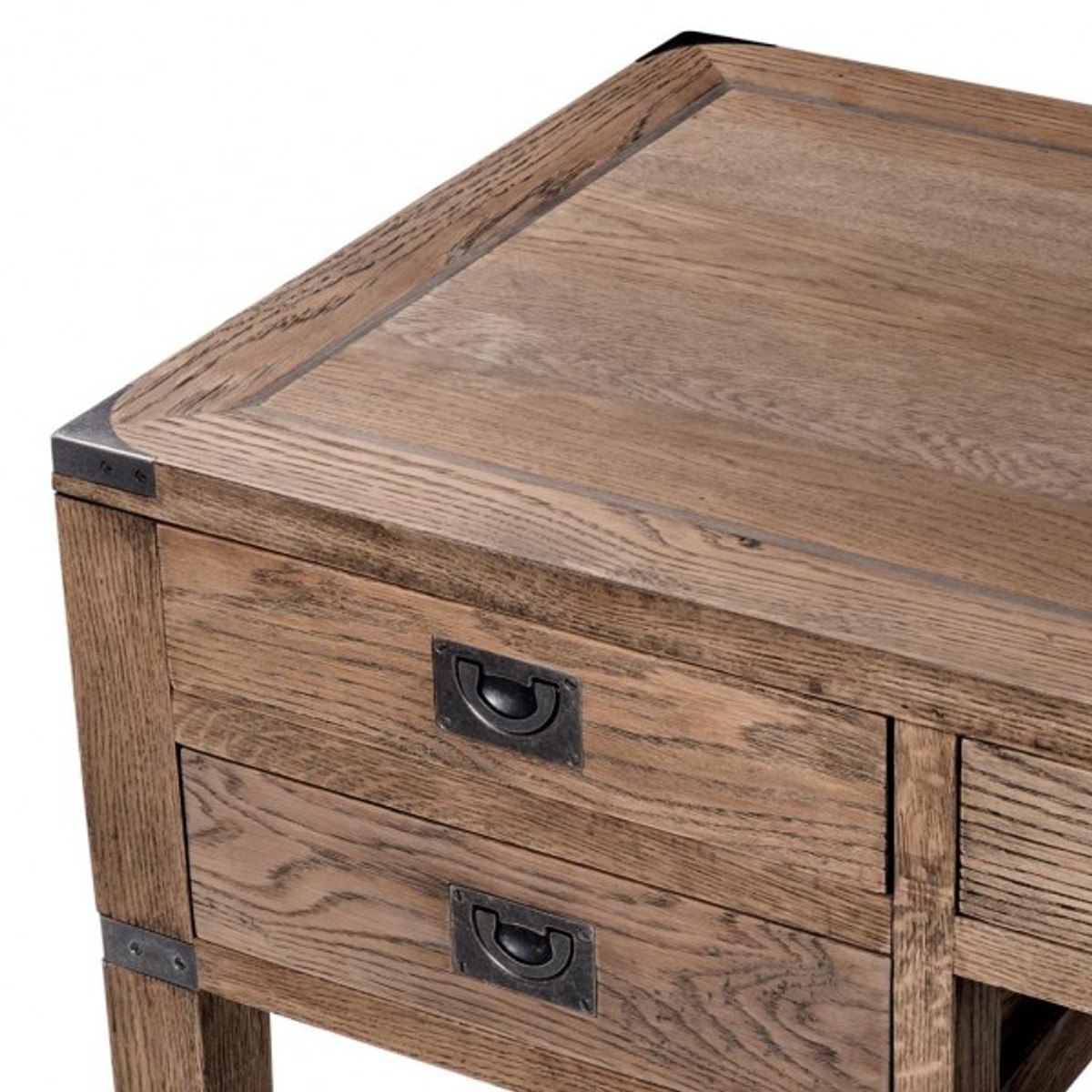 Casa Padrino solid wood secretary oak / iron 143,5 cm - luxury hotel furniture Casa Padrino solid wood secretary oak / iron 143,5 cm - luxury hotel furniture