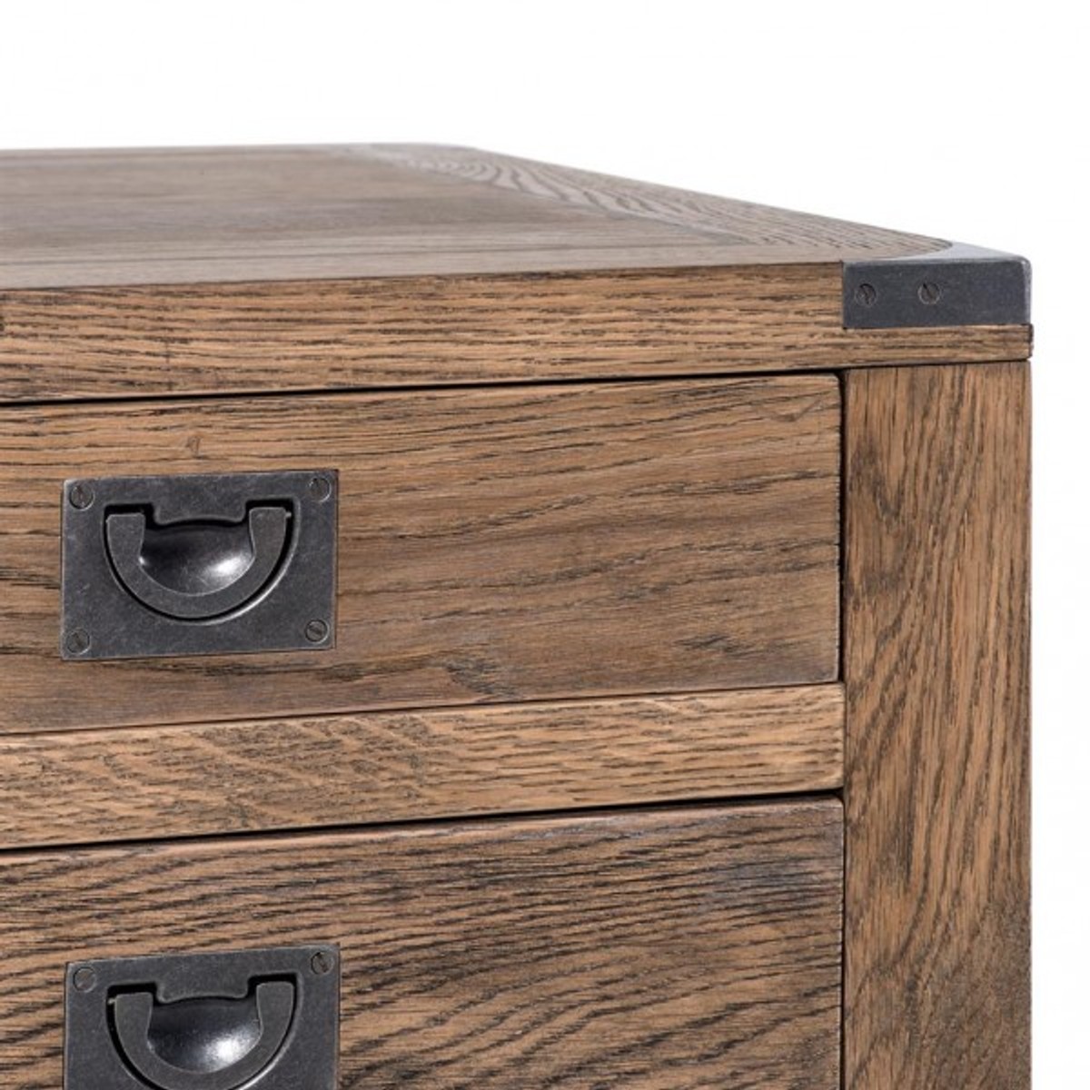 Casa Padrino solid wood secretary oak / iron 143,5 cm - luxury hotel furniture Casa Padrino solid wood secretary oak / iron 143,5 cm - luxury hotel furniture