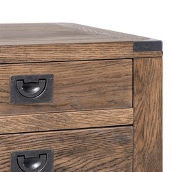 Casa Padrino Scrivania Segretario in legno massello stile antico rovere e metallo 143,5 x 55 x H. 78 cm Casa Padrino Scrivania Segretario in legno massello stile antico rovere e metallo 143,5 x 55 x H. 78 cm