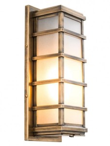 Casa Padrino Lampada da parete di lusso a 1 luce in ottone antico, 12 x 9 x 29 cm