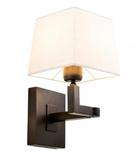 Casa Padrino Applique di Lusso 1 Luce Bronzo - Ottone e Ferro Massiccio con Braccio Orientabile - 15 x 22,5-30 x 28 cm