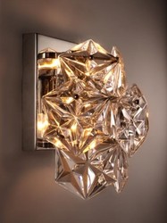 Casa Padrino Applique Murale de Luxe Nickel en Métal et Verre, 23 x 15 x 26 cm