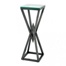 Casa Padrino Luxus Beistelltisch / Säule aus Edelstahl in Bronze Finish - 35 x 35 x H 101 cm