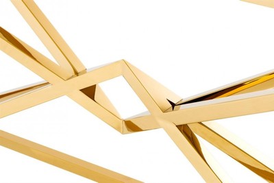 Casa Padrino Luxus Konsole Edelstahl Gold Finish - 150 x 40 x H 74 cm - Konsolentisch in Gold