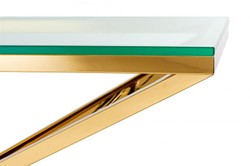 Casa Padrino Consolle di Lusso Acciaio Inox Finitura Oro - 150 x 40 x H 74 cm - Tavolo Consolle Oro Casa Padrino Consolle di Lusso Acciaio Inox Finitura Oro - 150 x 40 x H 74 cm - Tavolo Consolle Oro
