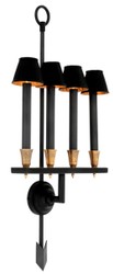 Casa Padrino applique murale de luxe bronze à canon / laiton vintage 44 x 14,5 x H. 100 cm - éclairage de luxe - intérieur de luxe - qualité de luxe