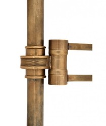 Casa Padrino Lampada da Parete di Lusso in Ottone con Braccio Orientabile - 21,5 x 37-50 x 51 cm