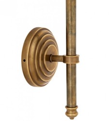 Casa Padrino Lampada da Parete di Lusso in Ottone con Braccio Orientabile - 21,5 x 37-50 x 51 cm