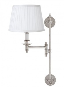 Casa Padrino Lampada da Parete di Lusso Nichel orientabile 17 x 15 x H 55 cm