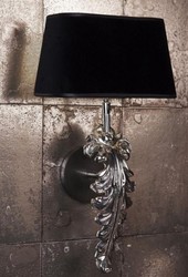 Casa Padrino Luxus Wandleuchte Nickel - Luxus Qualität