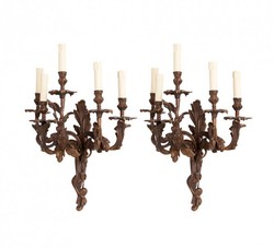 Casa Padrino Luxury Brass Wall Lights Set - Luxury Quality