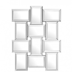 Casa Padrino Specchio da Parete Designer di Lusso in Vetro Specchiato - 91 x H 120 cm - Luxury Collection