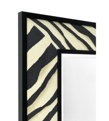 Casa Padrino Specchio da Parete Designer di Lusso 100 x H 100 cm - Specchio Quadrato Bianco e Nero