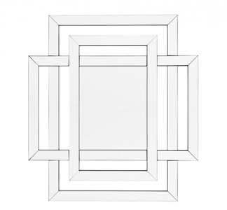 Casa Padrino Designer Specchio da Parete di Lusso - Vetro Specchiato e MDF - 100 x H 110 cm