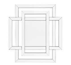 Casa Padrino Designer Specchio da Parete di Lusso - Vetro Specchiato e MDF - 100 x H 110 cm