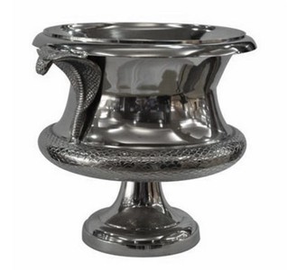 Casa Padrino Luxury Vase Cobra Design, nickel-plated, 47 x 59 x 45 cm