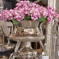 Casa Padrino Luxury Vase Cobra Design, nickel-plated, 47 x 59 x 45 cm
