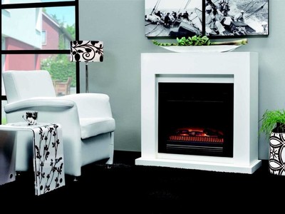 Casa Padrino Art Deco Electric Fireplace White W 102 x H 98 x D 39 cm - Electric fireplace - Living room Antique style fireplace Casa Padrino Art Deco Electric Fireplace White W 102 x H 98 x D 39 cm - Electric fireplace - Living room Antique style fireplace