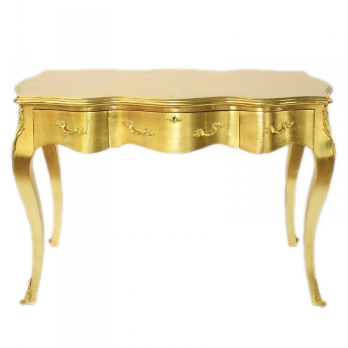 Casa Padrino Baroque Desk Secretary / Console Gold 120 x 60 x H80 cm - luxury furniture Casa Padrino Baroque Desk Secretary / Console Gold 120 x 60 x H80 cm - luxury furniture