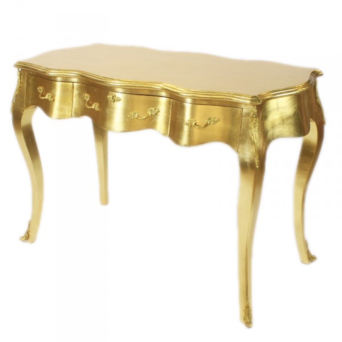 Casa Padrino Baroque Desk Secretary / Console Gold 120 x 60 x H80 cm - luxury furniture Casa Padrino Baroque Desk Secretary / Console Gold 120 x 60 x H80 cm - luxury furniture