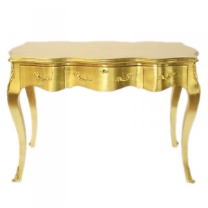 Casa Padrino Baroque Desk Secretary Console Gold 120 x 60 x H 80 cm - Luxury Furniture Casa Padrino Baroque Desk Secretary Console Gold 120 x 60 x H 80 cm - Luxury Furniture
