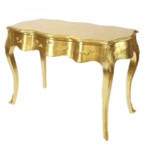 Casa Padrino Barock Schreibtisch Sekretär Konsole Gold 120 x 60 x H 80 cm - Luxus Möbel