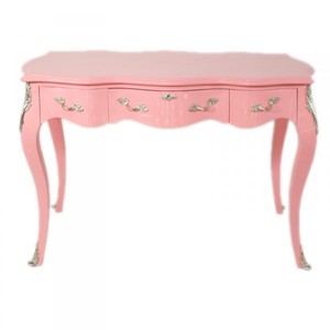 Casa Padrino Baroque Desk Secretary Console in Rose 120 x 60 x H80 cm - Luxury Furniture Casa Padrino Baroque Desk Secretary Console in Rose 120 x 60 x H80 cm - Luxury Furniture