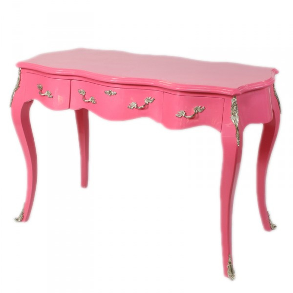 Casa Padrino Baroque Desk Secretary / Console Pink 120 x 60 x H80 cm - luxury furniture Casa Padrino Baroque Desk Secretary / Console Pink 120 x 60 x H80 cm - luxury furniture