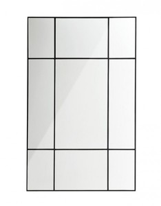 Casa Padrino Specchio da Parete Designer Lusso Nero 70 x H 110 cm - Design Straordinario