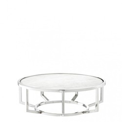 Casa Padrino Lujosa campana para tartas Art Déco de acero inoxidable niquelado con mármol blanco y tapa de cristal, 35 x H. 42 cm Casa Padrino Lujosa campana para tartas Art Déco de acero inoxidable niquelado con mármol blanco y tapa de cristal, 35 x H. 42 cm