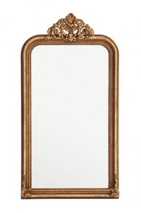 Casa Padrino Specchio da Parete Designer di Lusso in Stile Barocco, Foglia Oro Antico, 90 x H 170 cm