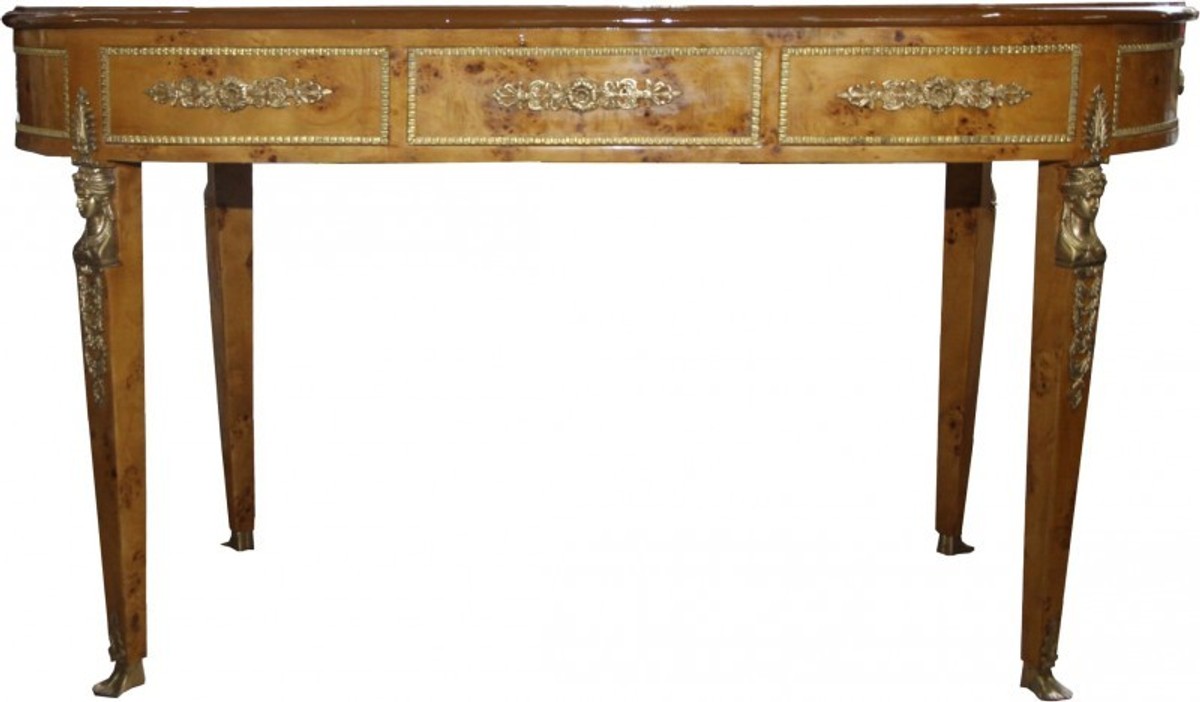 Casa Padrino Luxury Baroque Empire Desk Secretary 150cm - Handmade from solid wood - Baroque desk office furniture Casa Padrino Luxury Baroque Empire Desk Secretary 150cm - Handmade from solid wood - Baroque desk office furniture