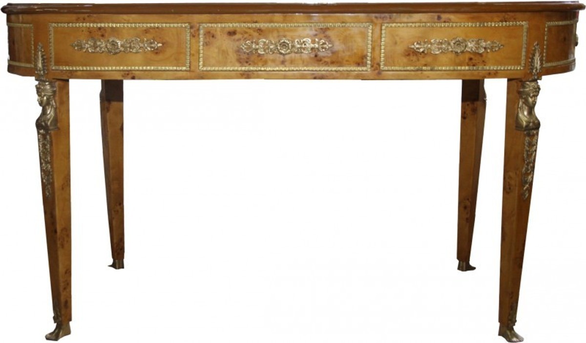 Casa Padrino Luxury Baroque Empire Desk Secretary 150cm - Handmade from solid wood - Baroque desk office furniture Casa Padrino Luxury Baroque Empire Desk Secretary 150cm - Handmade from solid wood - Baroque desk office furniture