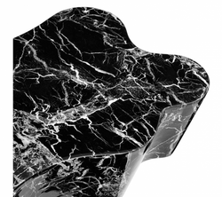 Casa Padrino Tavolino da salotto di lusso Art Deco in finto marmo nero, 116 x 76 x H. 38 cm
