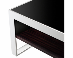 Casa Padrino Tavolino da salotto di lusso Art Déco in ebano 140 x 80 x H. 35 cm - Tavolo lucido