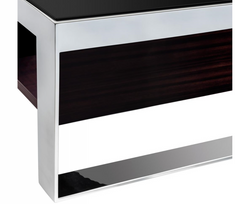 Casa Padrino Tavolino da salotto di lusso Art Déco in ebano 140 x 80 x H. 35 cm - Tavolo lucido