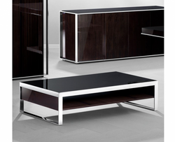 Casa Padrino Tavolino da salotto di lusso Art Déco in ebano 140 x 80 x H. 35 cm - Tavolo lucido