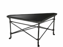 Casa Padrino Luxury Art Deco Designer Coffee Table - Living Room Table made of Brass and Granite in Gunmetal - 89 x 63 x H. 42 cm