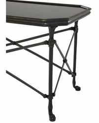 Casa Padrino Table basse de luxe Art Déco designer - Fonte grise - 90 x 47 x H. 45 cm